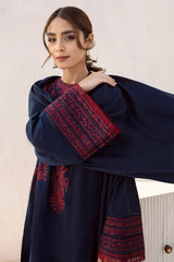 JAZMIN- 3PC DHANAK EMBROIDERED FL-W30