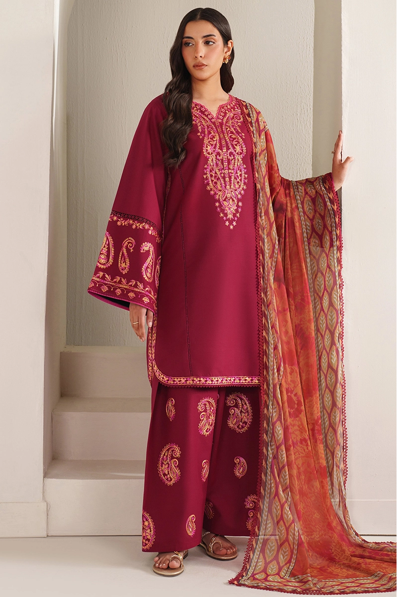 FARASHA - 3PC LAWN EMBROIDERED FL-264