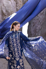 QALAMKARA -3PC LAWN EMBRIDERED FL-B0026