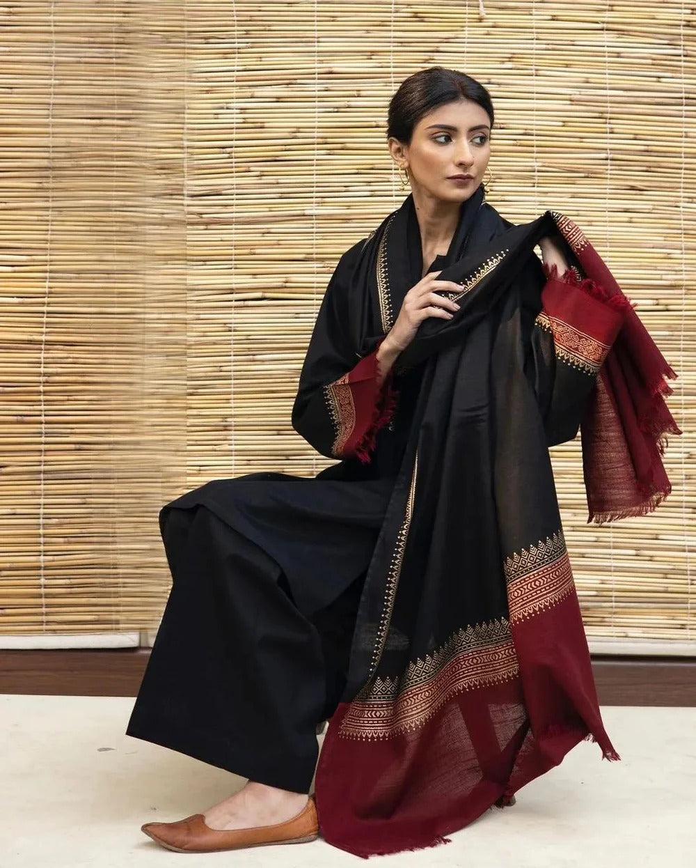 AISLING - 3PC DHANAK EMBROIDERED FL-W160