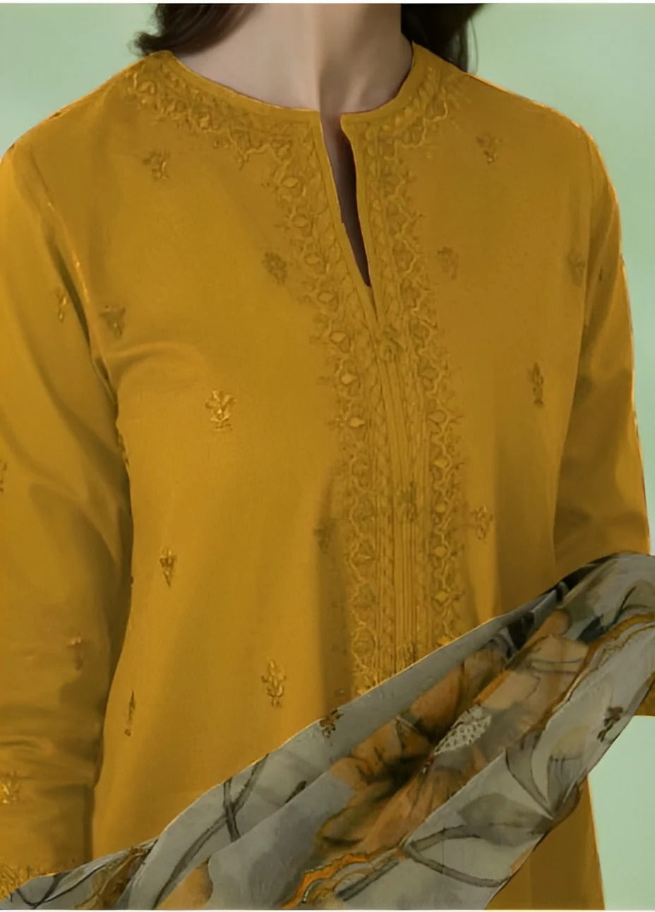 SAPPHIRE - 3PC DHANAK EMBROIDERED FL-W50B