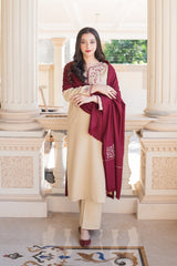 AISLING - 3PC DHANAK EMBROIDERED FL-W72