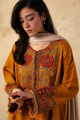 ZARA SHAHJAHAN - 3PC DHANAK EMBROIDERED FL-W78M