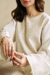 ZARA SHAH JAHAN - 3PC DHANAK EMBROIDERED FL-W80W