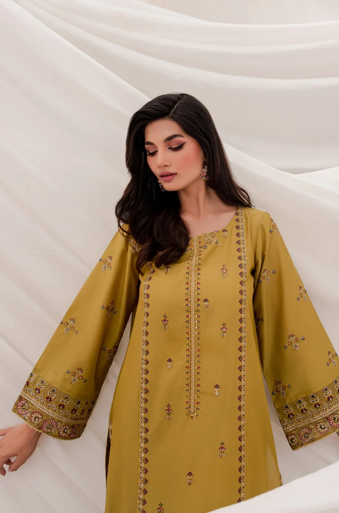 JAZMIN- 3PC DHANAK EMBROIDERED FL-W48