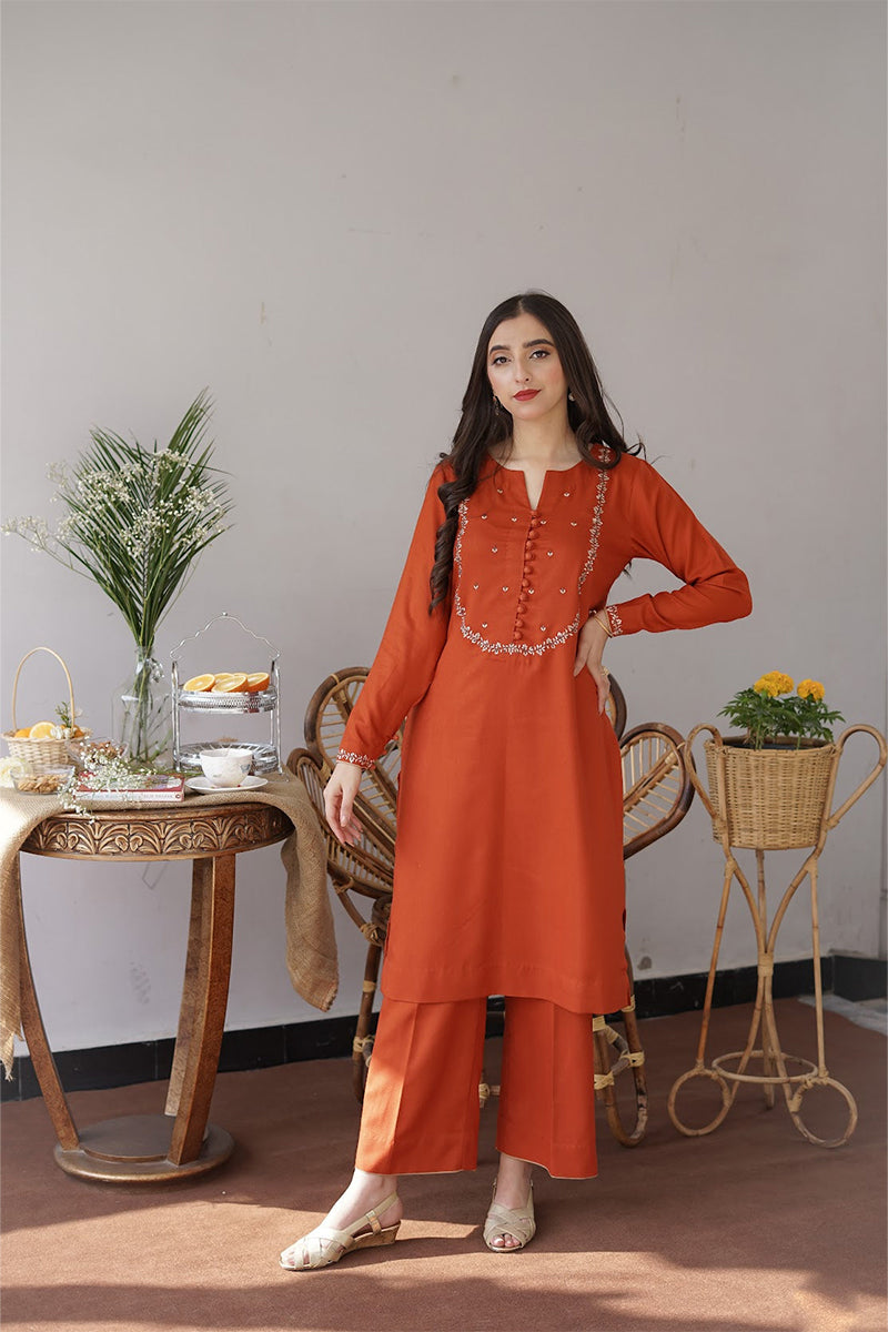 AISLING - 3PC DHANAK EMBROIDERED FL-W165
