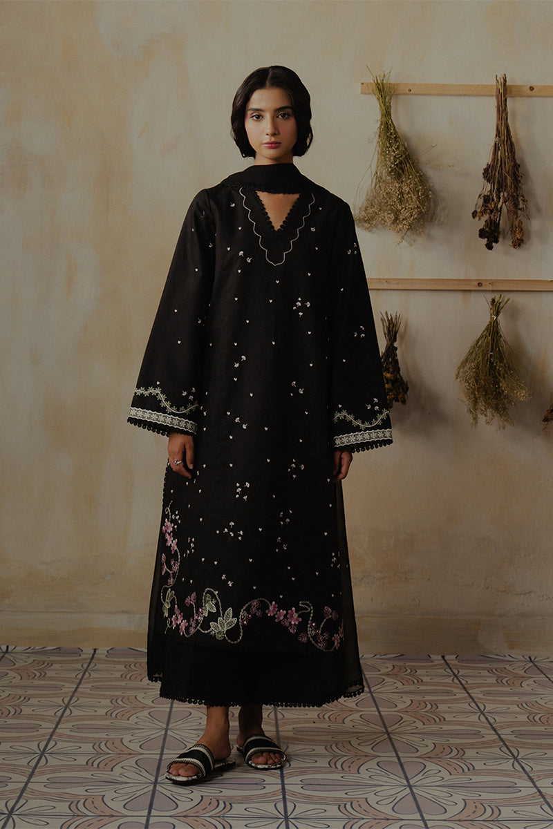 ZIVA - 3PC DHANAK EMBROIDERED FL-W203