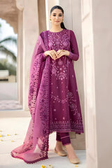 CROSS STITCH - 3PC DHANAK EMBROIDERED FL-W54