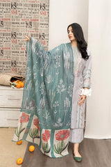 URGE - 3PC DHANAK EMBROIDERED FL-W108