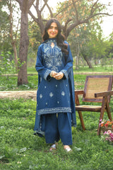 PANACHE - 3PC DHANAK EMBROIDERED FL-W205