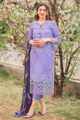 MUSHQ - 3PC DHANAK EMBROIDERED FL-W94