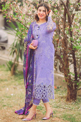 MUSHQ - 3PC LAWN EMBROIDERED FL-S94