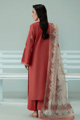 SERAN - 3PC DHANAK EMBROIDERED FL-W202