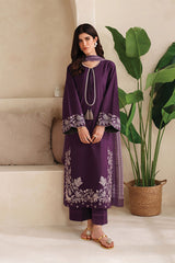 GARNET - 3PC DHANAK EMBROIDERED FL-W204