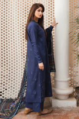 SERAN - 3PC DHANAK EMBROIDERED FL-W139