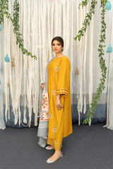 URGE - 3PC DHANAK EMBROIDERED FL-W159