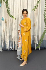 URGE - 3PC DHANAK EMBROIDERED FL-W159