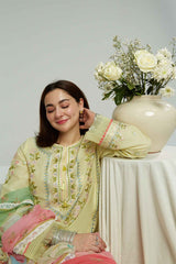 ZARA SHAH JAHAN - 3PC LAWN EMBROIDERED FL-S117