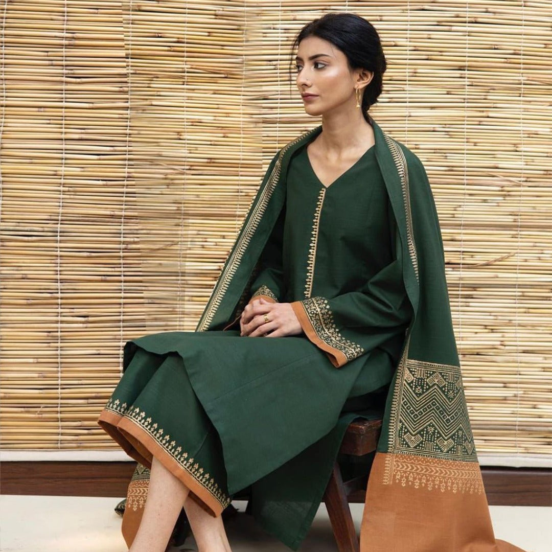 AISLING - 3PC DHANAK EMBROIDERED FL-W15
