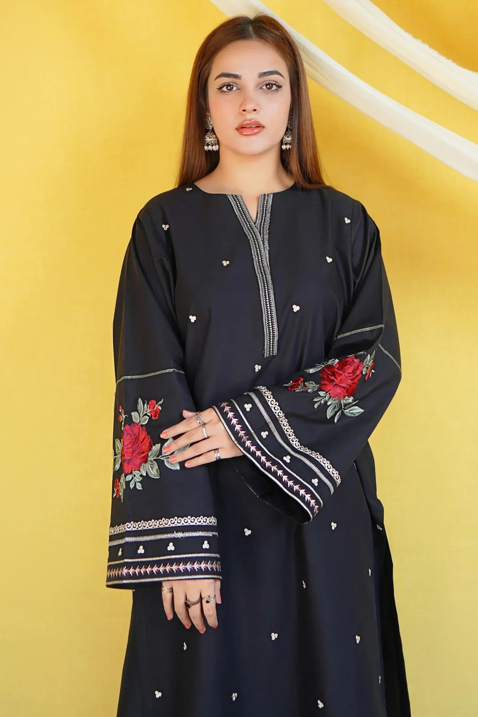 URGE - 2PC DHANAK EMBROIDERED FL-W132