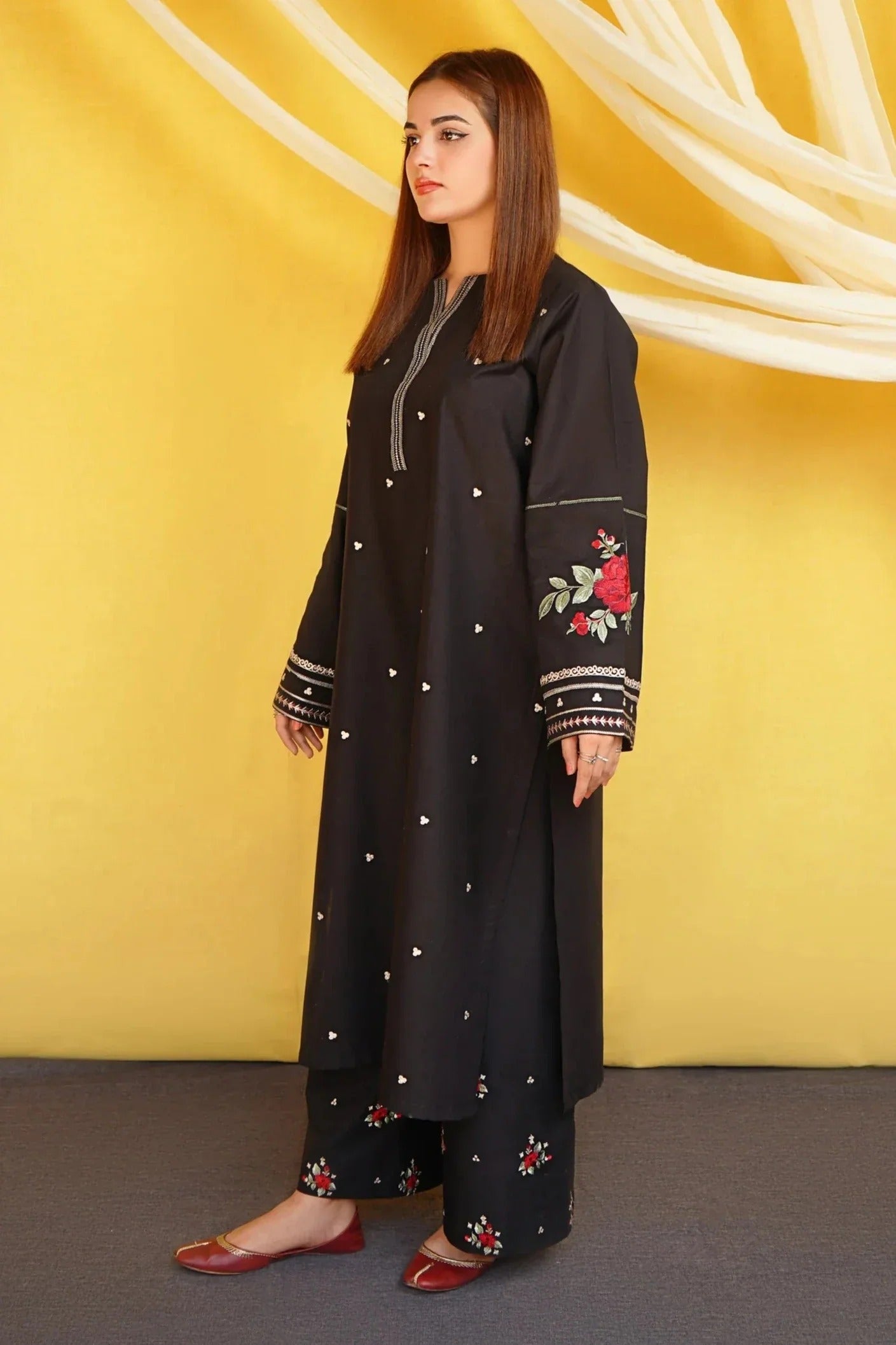URGE - 2PC DHANAK EMBROIDERED FL-W132