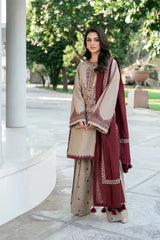 JAZMIN - 3PC DHANAK EMBROIDERED FL-W168