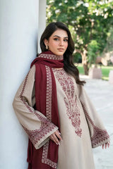 JAZMIN - 3PC DHANAK EMBROIDERED FL-W168
